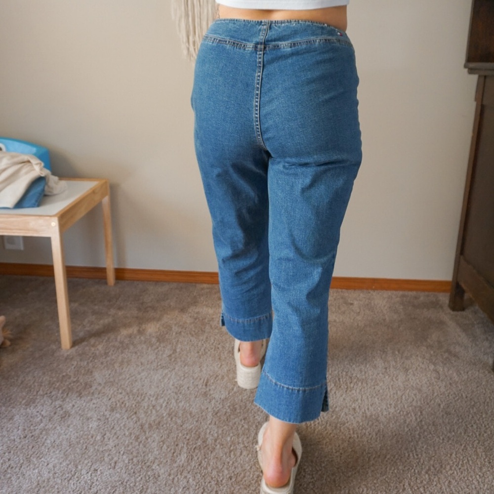 Vintage High Waisted Flared Cropped Jeans